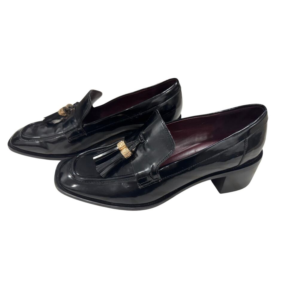 FRANCO SARTO TASSLE HEELED LOAFERS